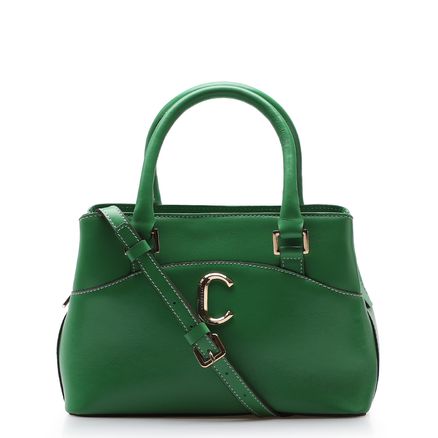Bolsa Tote Recorte - Couro Verde