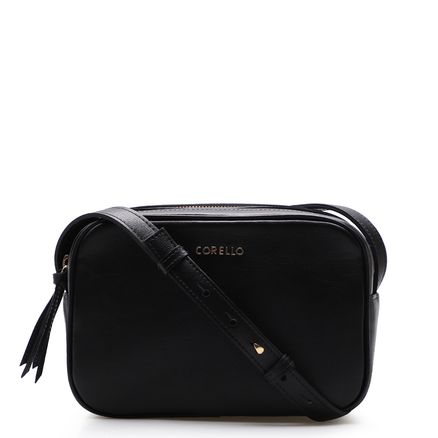 Bolsa Transversal - Couro Preto