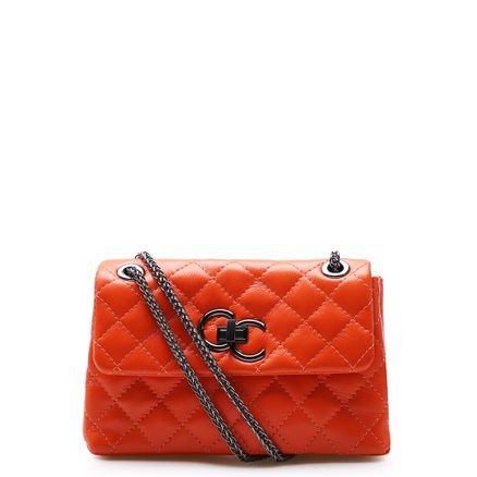 Bolsa Mini Matelassê - Couro Laranja
