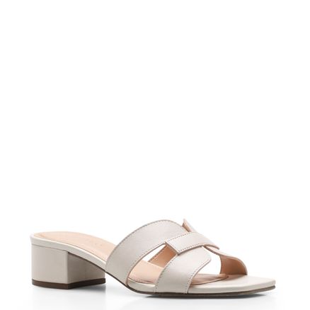 Mule Geometric - Couro Off White