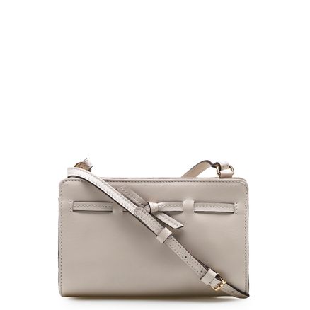 Bolsa Transversal Pesponto - Couro Off White