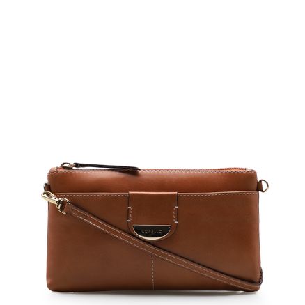 Bolsa Transversal - Couro Marrom
