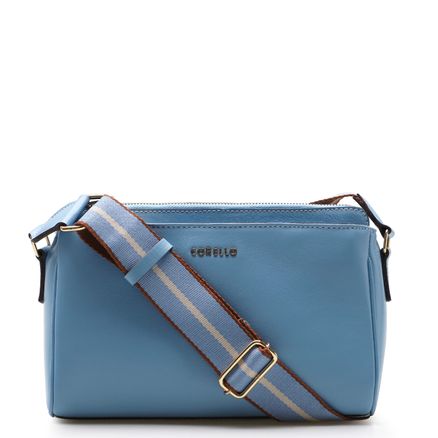 Bolsa Transversal Agnes - Couro Azul