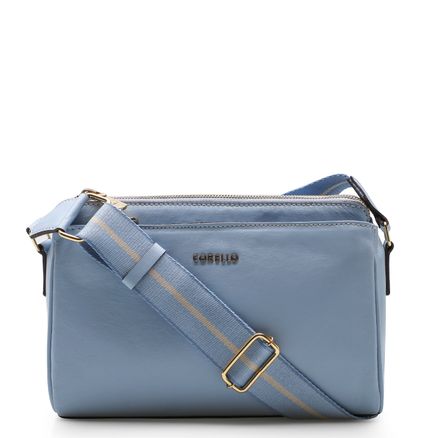 Bolsa Transversal Agnes - Couro Azul