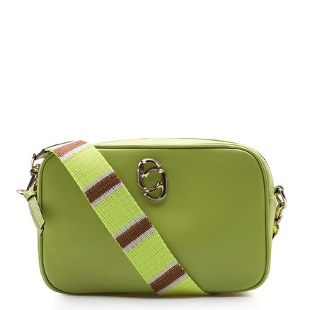Bolsa Transversal Feminina - Couro Verde