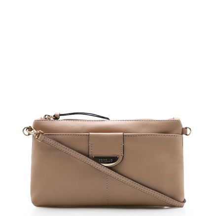 Bolsa Transversal - Couro Bege