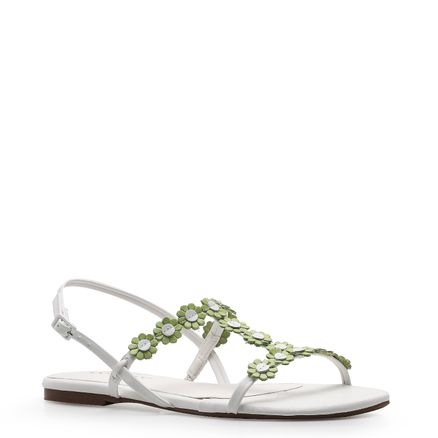 Rasteirinha Flowers - Alternativo Branco