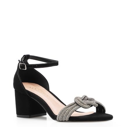 Sandália Strass Margot - Nobuck Alternativo Preto