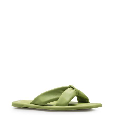 Rasteirinha Minimal - Couro Verde