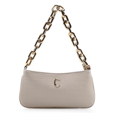 Bolsa De Ombro Deena - Croco Off White