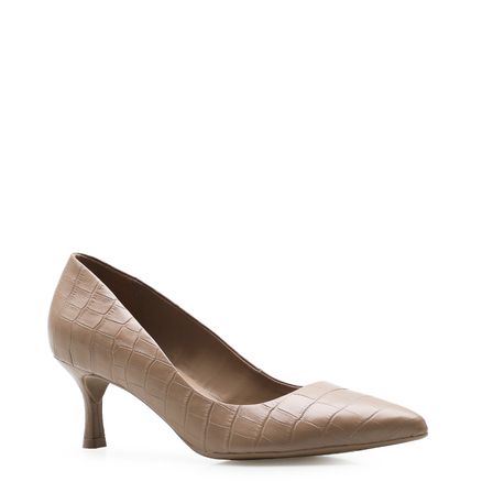 Scarpin - Croco Bege