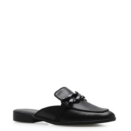 Mule Alice - Couro Preto