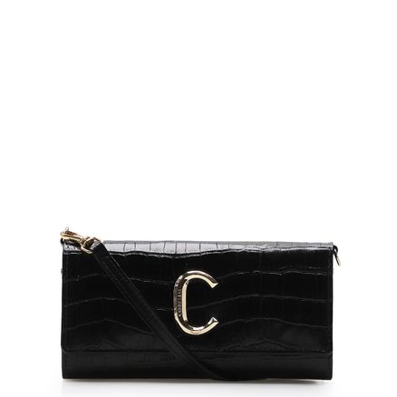 Bolsa Carteira Lyra - Couro Preto