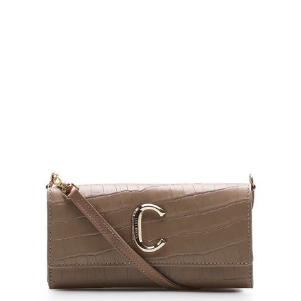 Bolsa Carteira Lyra - Couro Bege