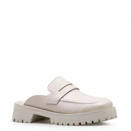 Mule Tratorado Cassey - Couro Off White