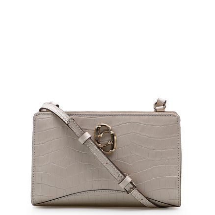 Bolsa Transversal Diana - Croco Off White