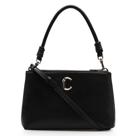 Bolsa De Ombro Jasmine - Couro Preto