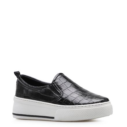 Slip On - Alternativo Croco Preto