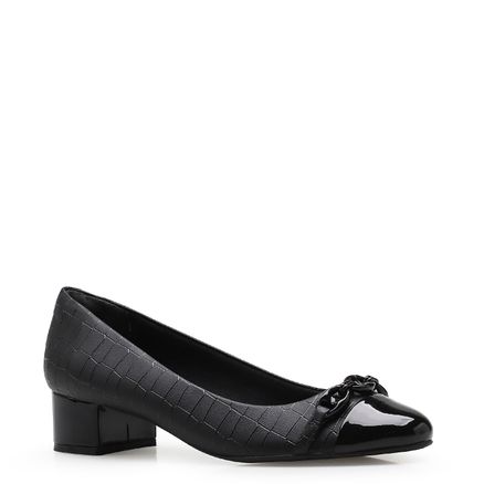 Scarpin Bicolor Croco - Alternativo Preto