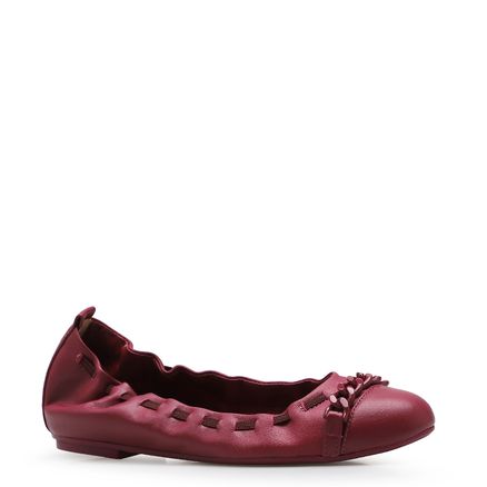 Sapatilha Corrente - Couro Vermelho