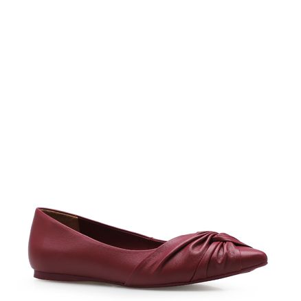 Sapatilha Knot - Couro Vinho