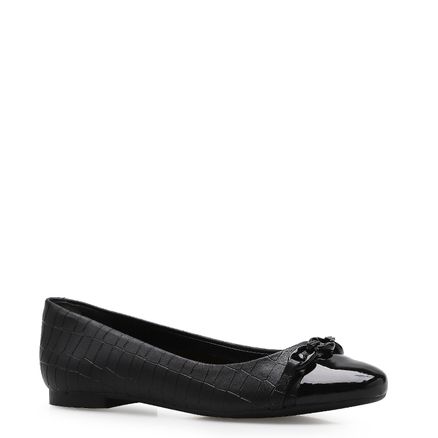 Sapatilha Bicolor Croco - Alternativo Preto