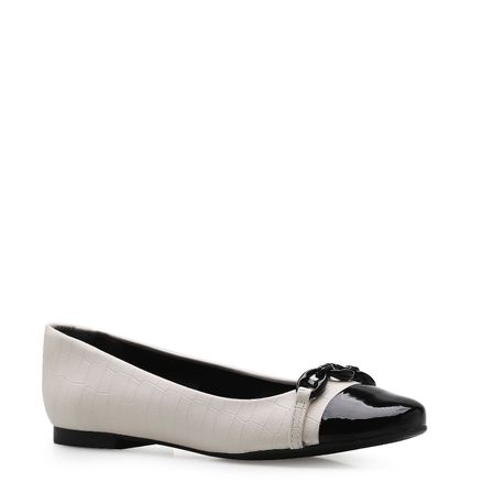 Sapatilha Bicolor Croco - Alternativo Off White