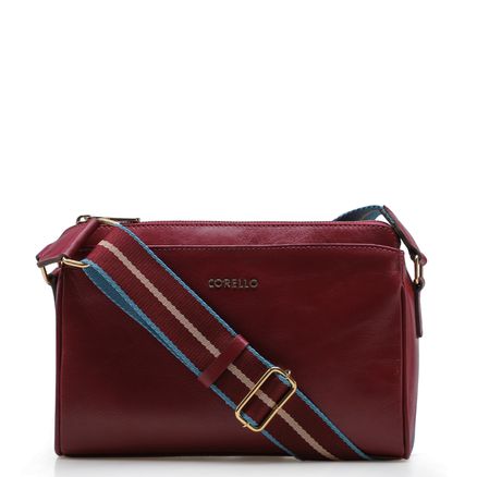 Bolsa Transversal Agnes - Couro Vinho
