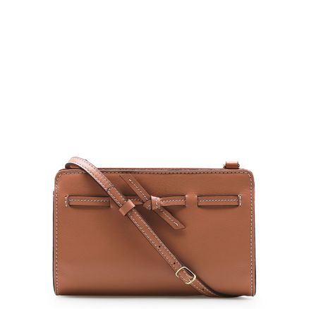 Bolsa Transversal Pesponto - Couro Rose
