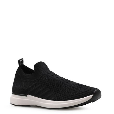 Slip On - Malha Knit Preto