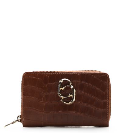 Carteira Lis - Croco Marrom