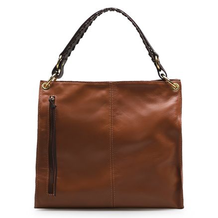 Bolsa De Ombro Cátia - Couro Marrom