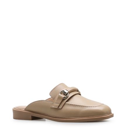 Mule Ayla - Couro Bege