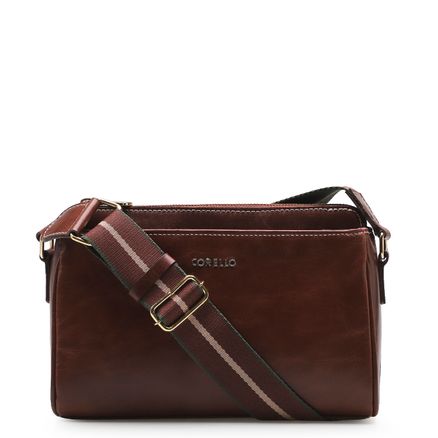 Bolsa Transversal Agnes - Couro Marrom Escuro