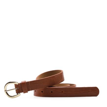 Cinto Feminino - Croco Marrom