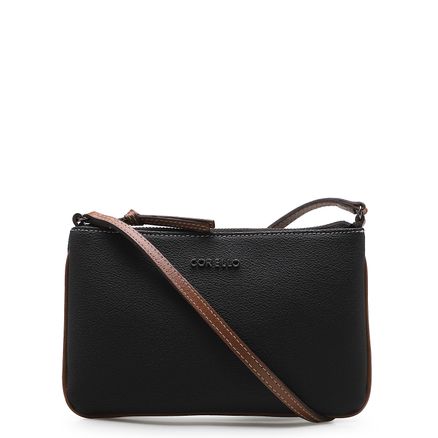 Bolsa Transversal - Firenze Preta/Marrom