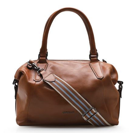 Bolsa Tote - Caramelo/Faixa Off White