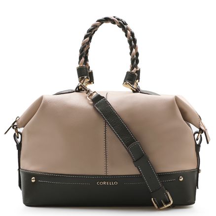 Bolsa Tote - Couro Vanilla/Oliva