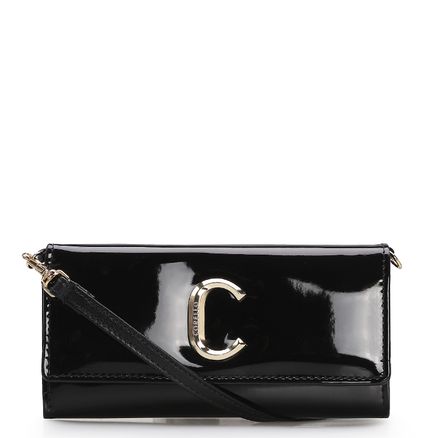 Bolsa Carteira Lyra - Verniz Preto