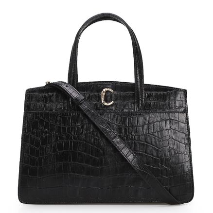 Bolsa Tote Scarlet - Croco Preto