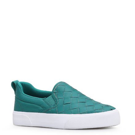 Slip On Tressê - Couro Verde