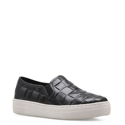 Slip On - Couro Preto