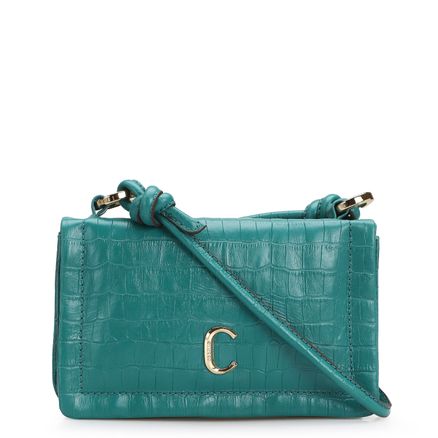 Bolsa Transversal - Croco Verde