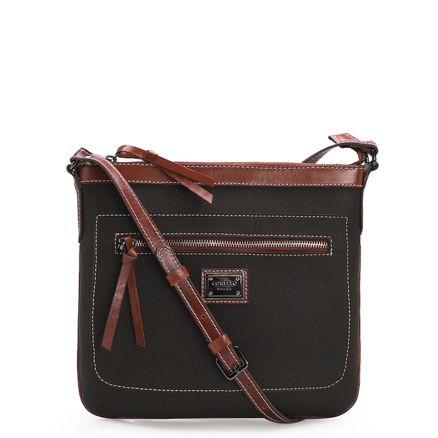 Bolsa Transversal Luiza Firenze - Café/Pinhão