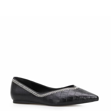 Sapatilha Morgana - Croco Preto