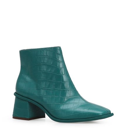 Bota Square - Croco Verde Jade