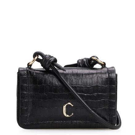 Bolsa Transversal - Croco Preto