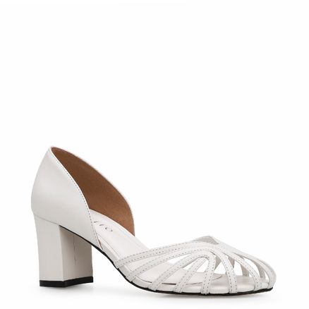Scarpin Tiras - Couro Branco