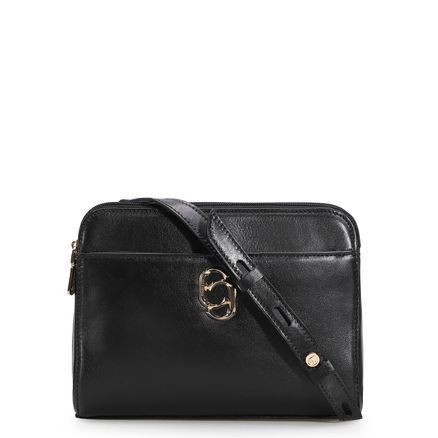 Bolsa Transversal - Couro Preto