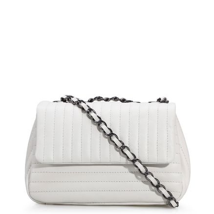 Bolsa De Ombro Matelassê - Couro Branco